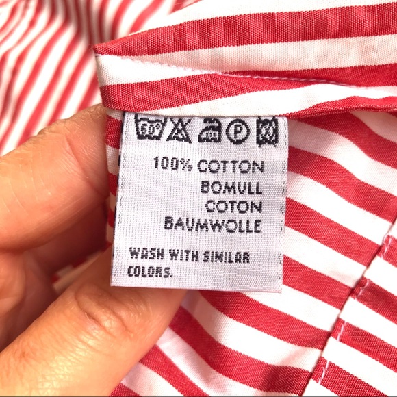 ♦️L.O.G.G RED WHITE STRIPE OPEN SHOULDER TOP! - Picture 9 of 12